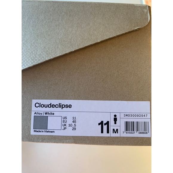 On Running Cloudeclipse Mens Road Running Shoes Alloy White 3MD30092547 Size 11 - Picture 9 of 10